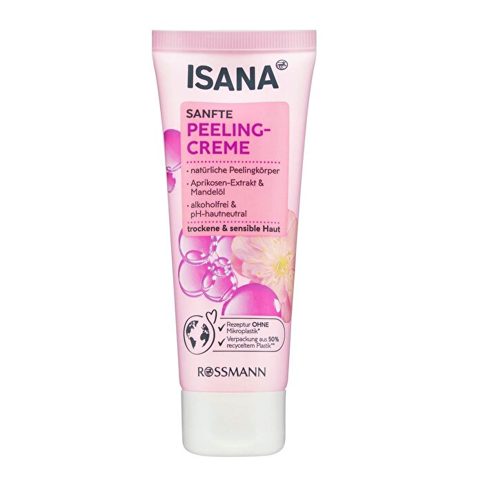 Isana Peeling Cream Dry and Sensitive Skin with Apricot Extract and Almond Oil 75 ml