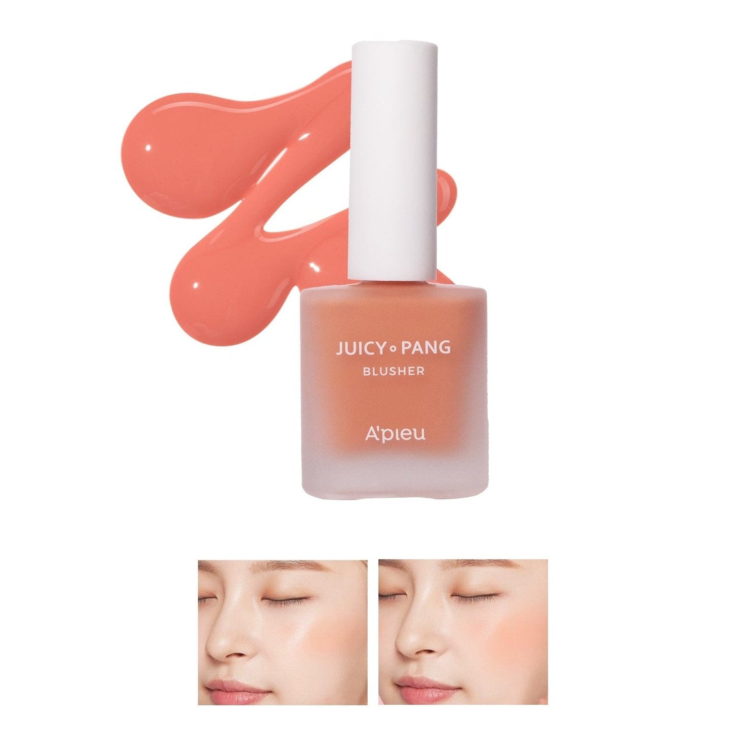 Missha Moisturizing Liquid Blush 9g for a Natural Look APIEU Juicy-Pang Water Blusher (OR01)