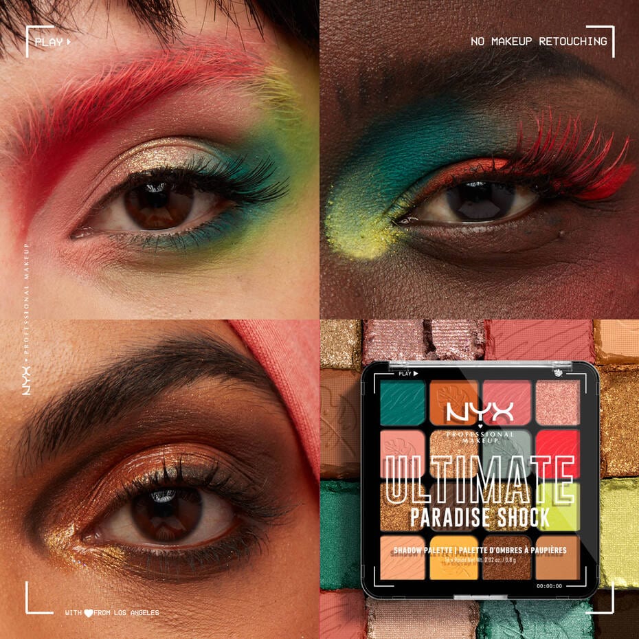 NYX Professional Makeup Eyeshadow Palette - Ultimate Shadow Pallette - Paradise Shock
