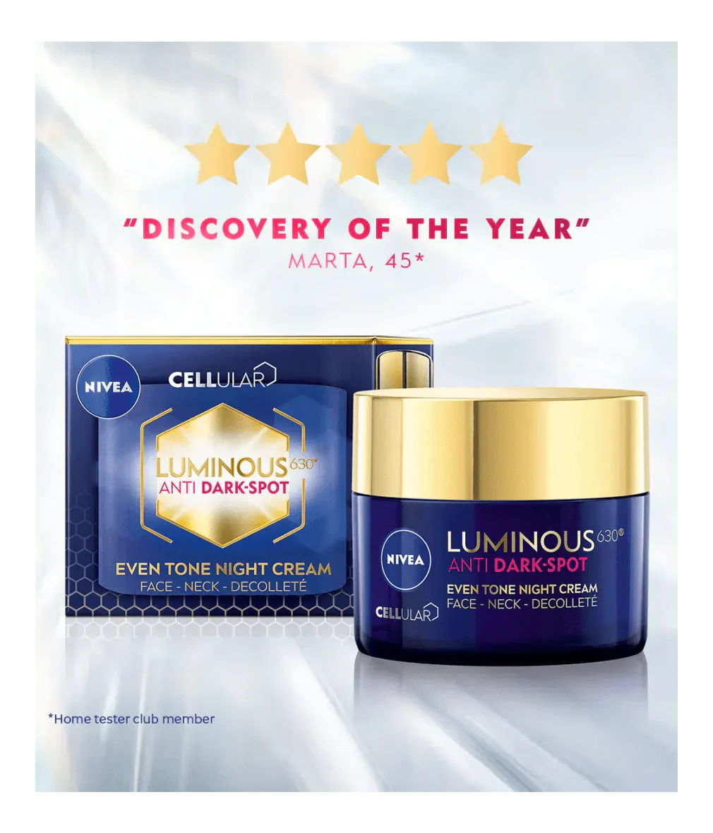 Nivea Luminous 630 Anti Dark Spot Night Cream  50ml / 1.7 fl oz - 3 Pack