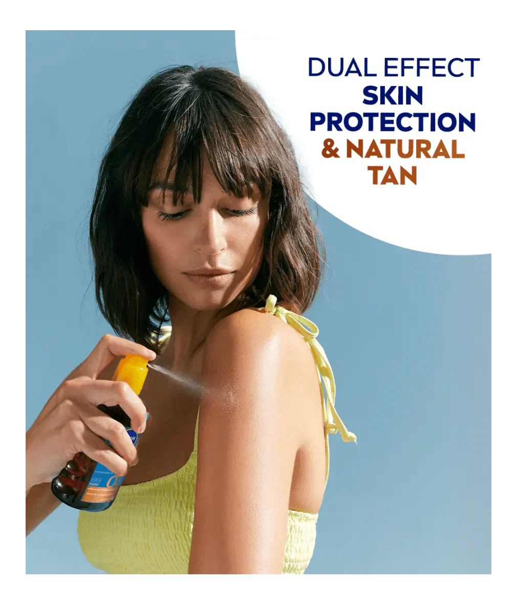 Nivea Sun Protect & Bronze Tan Activating Sun Cream Spray SPF50 200ml / 6.8 fl.oz - 3 Pack