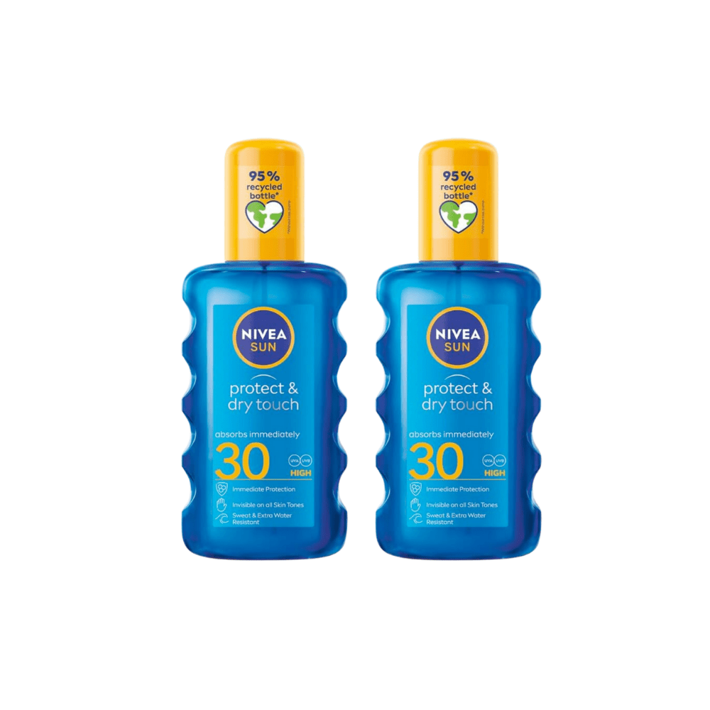 Nivea Sun Protect & Dry Touch Sun Cream Spray SPF30 200 ml / 6.8 fl.oz - 2 Pack