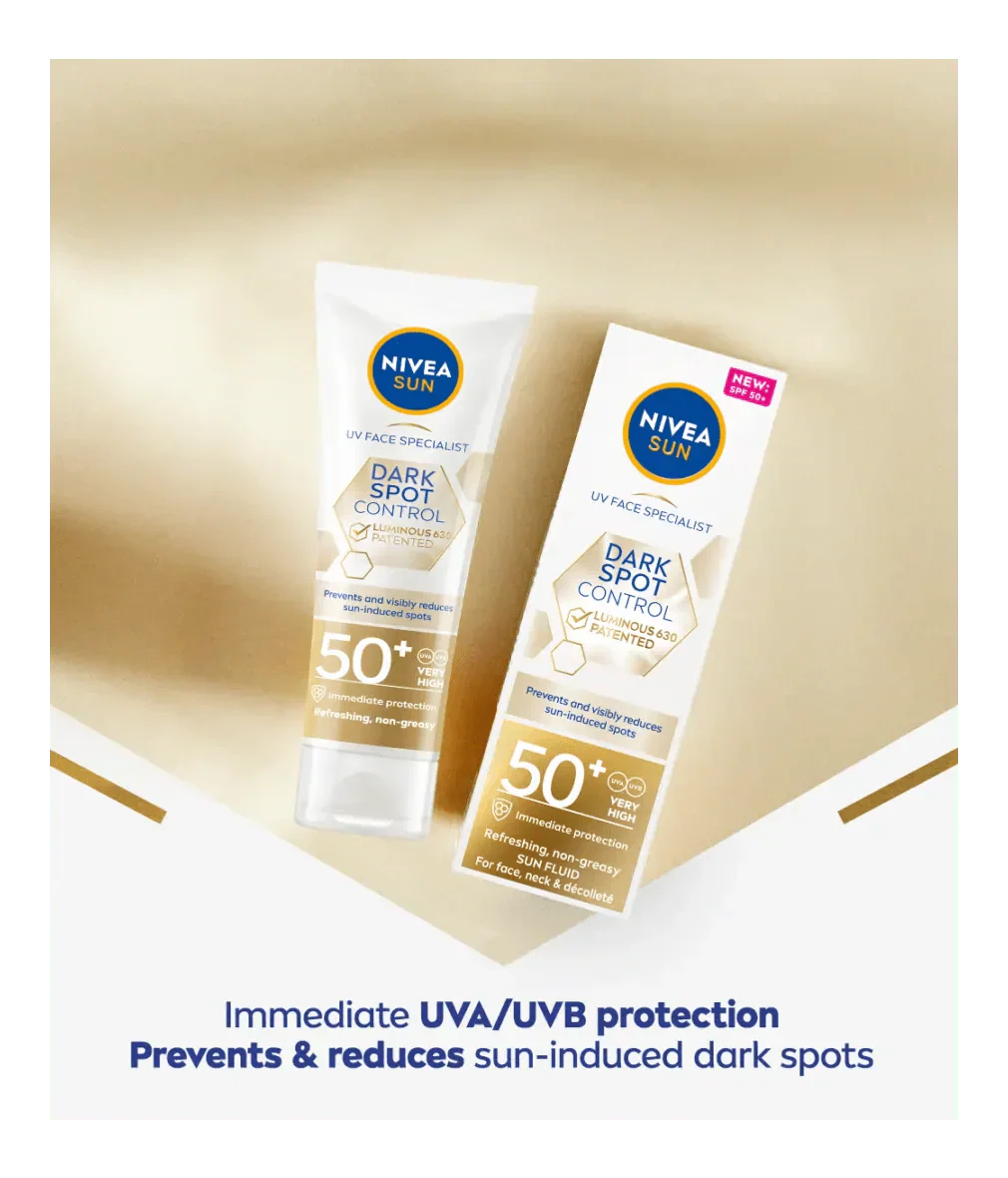 Nivea Sun UV Face Luminous 630 Spot Control Sun Fluid SPF50 40ml / 1.35 fl.oz - 3 Pack