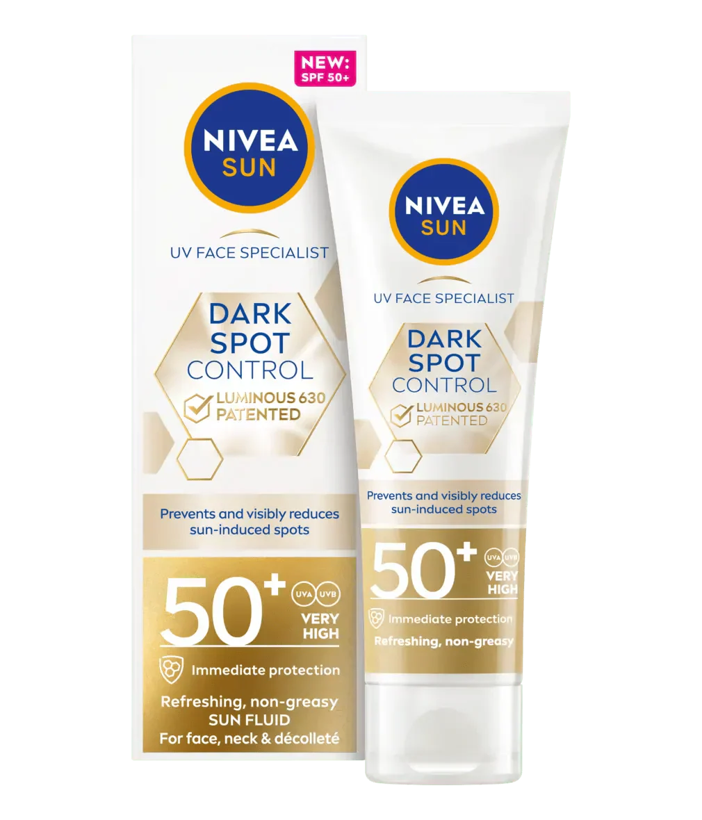 Nivea Sun UV Face Luminous 630 Spot Control Sun Fluid SPF50 40ml / 1.35 fl.oz - 4 Pack