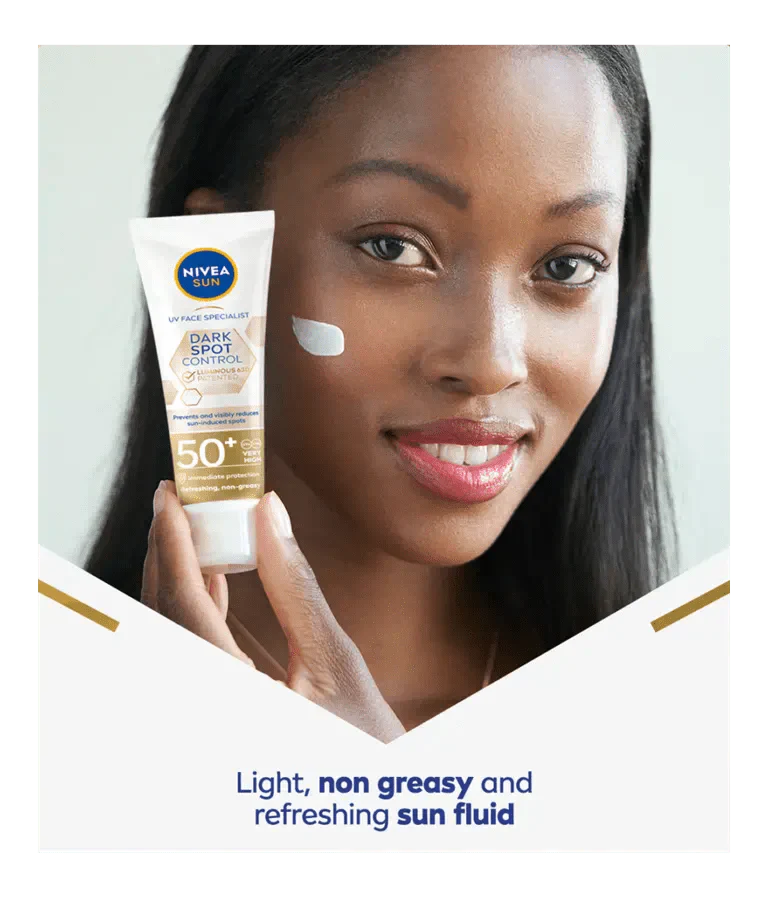 Nivea Sun UV Face Luminous 630 Spot Control Sun Fluid SPF50 40ml / 1.35 fl.oz - 4 Pack