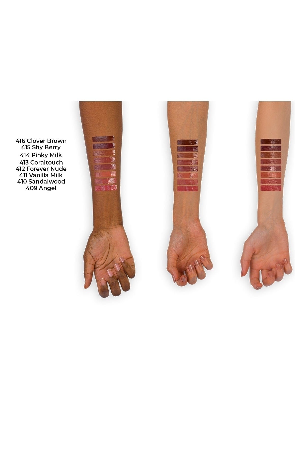 Note Cosmetics Mattemoist Lipgloss Semi Matte Satin Finish Liquid Lipstick-416 Clover Brown