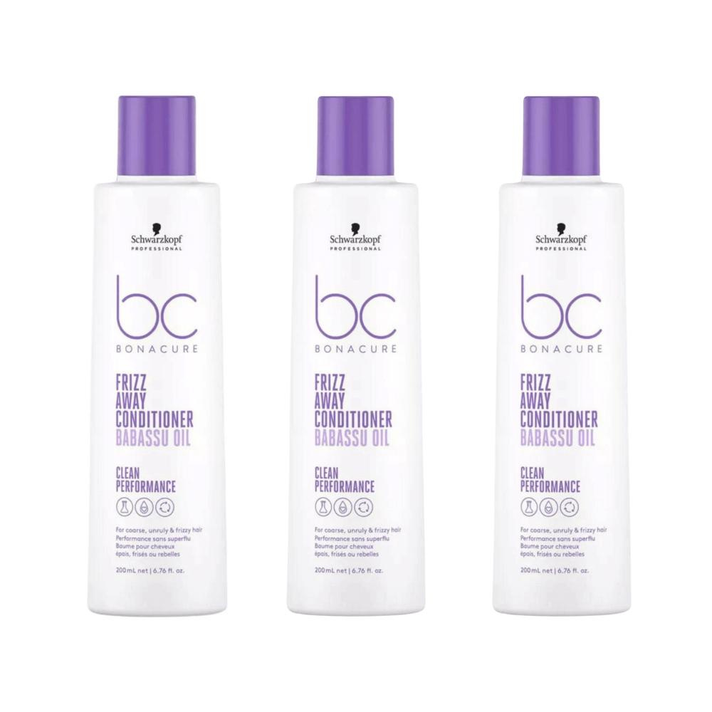 Schwarzkopf Bonacure Bc Clean Anti Frizz Conditioner 200 ml 3 Pack