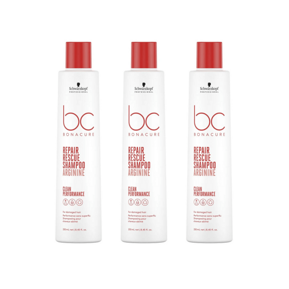 Schwarzkopf Bonacure Bc Clean Emergency Rescue Shampoo 250 ml 3 Pack