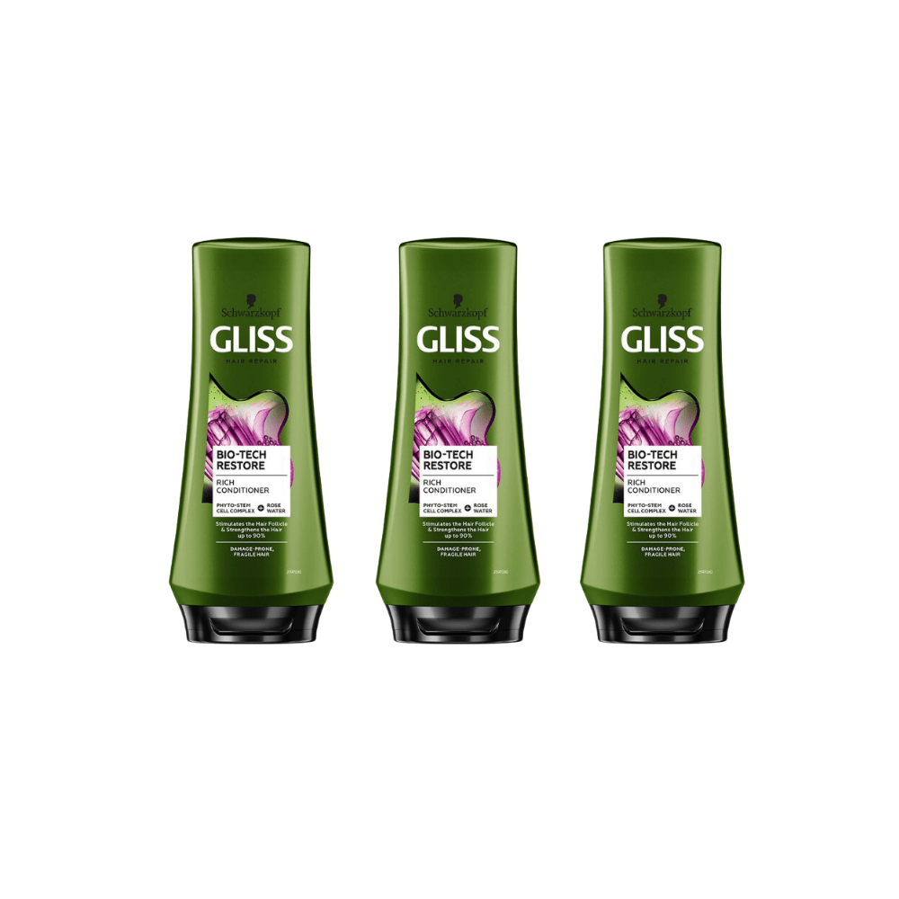 Schwarzkopf Gliss Conditioner Bio-tech 360 ml 3 Pack