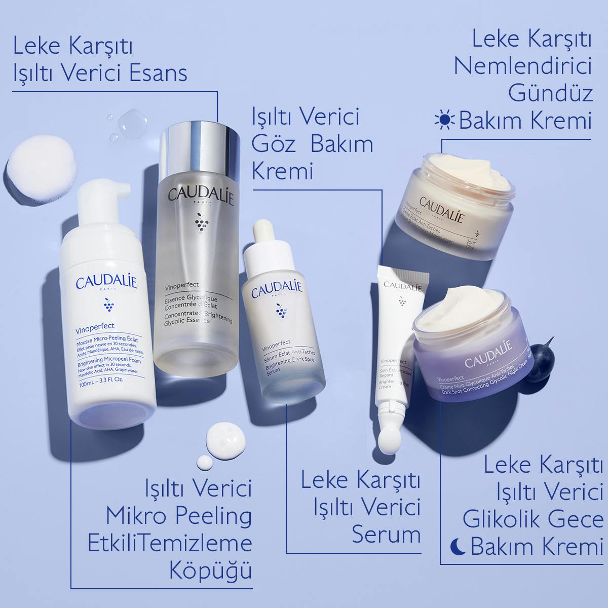 Caudalie Vinoperfect Işıltı Verici Mikro Peeling Temizleme Köpüğü 100 ml - Melori