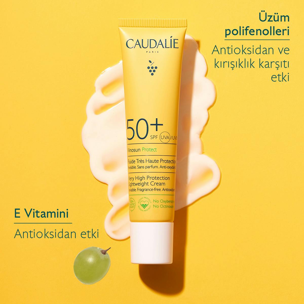 Caudalie Vinosun Spf50+ Ocean Protect Güneş Koruyucu Krem 40 ml - Melori