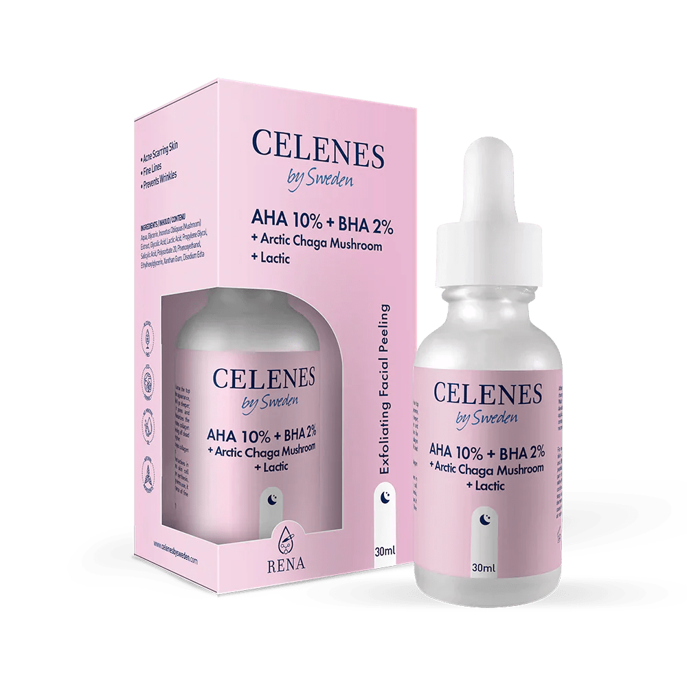 Celenes AHA+BHA+Lactic+Chaga Mushroom Serum 30 ml - Melori