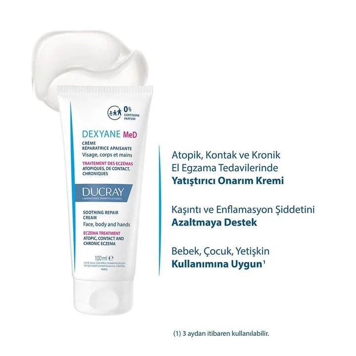 Ducray Dexyane MeD Atopik, Kontakt ve Kronik Egzama Tedavisine Yardımcı Onarıcı Bakım Kremi 30ml - Melori