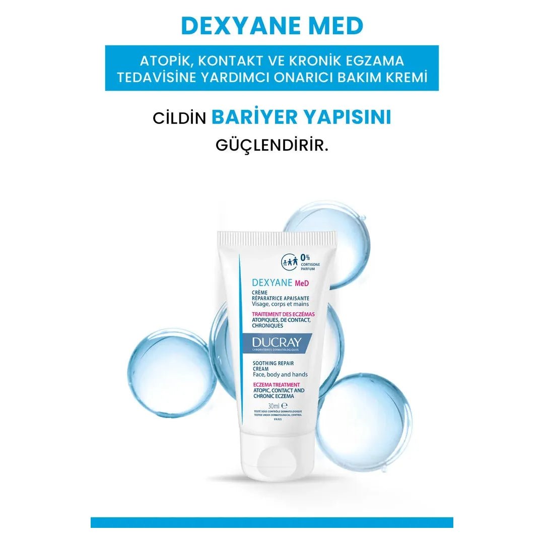 Ducray Dexyane MeD Atopik, Kontakt ve Kronik Egzama Tedavisine Yardımcı Onarıcı Bakım Kremi 30ml - Melori