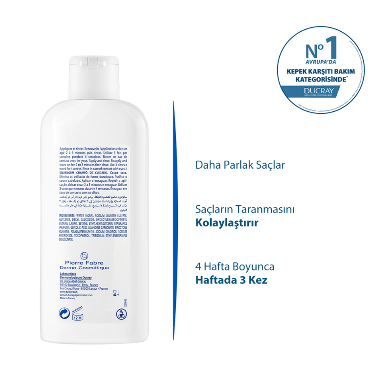 Ducray Squanorm Kuru - Kepek Önleyici Şampuan 200 ml - Melori