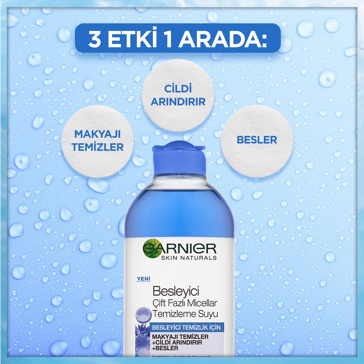 Garnier Besleyici Çift Fazlı Micellar Temizleme Suyu 400 ml - Melori