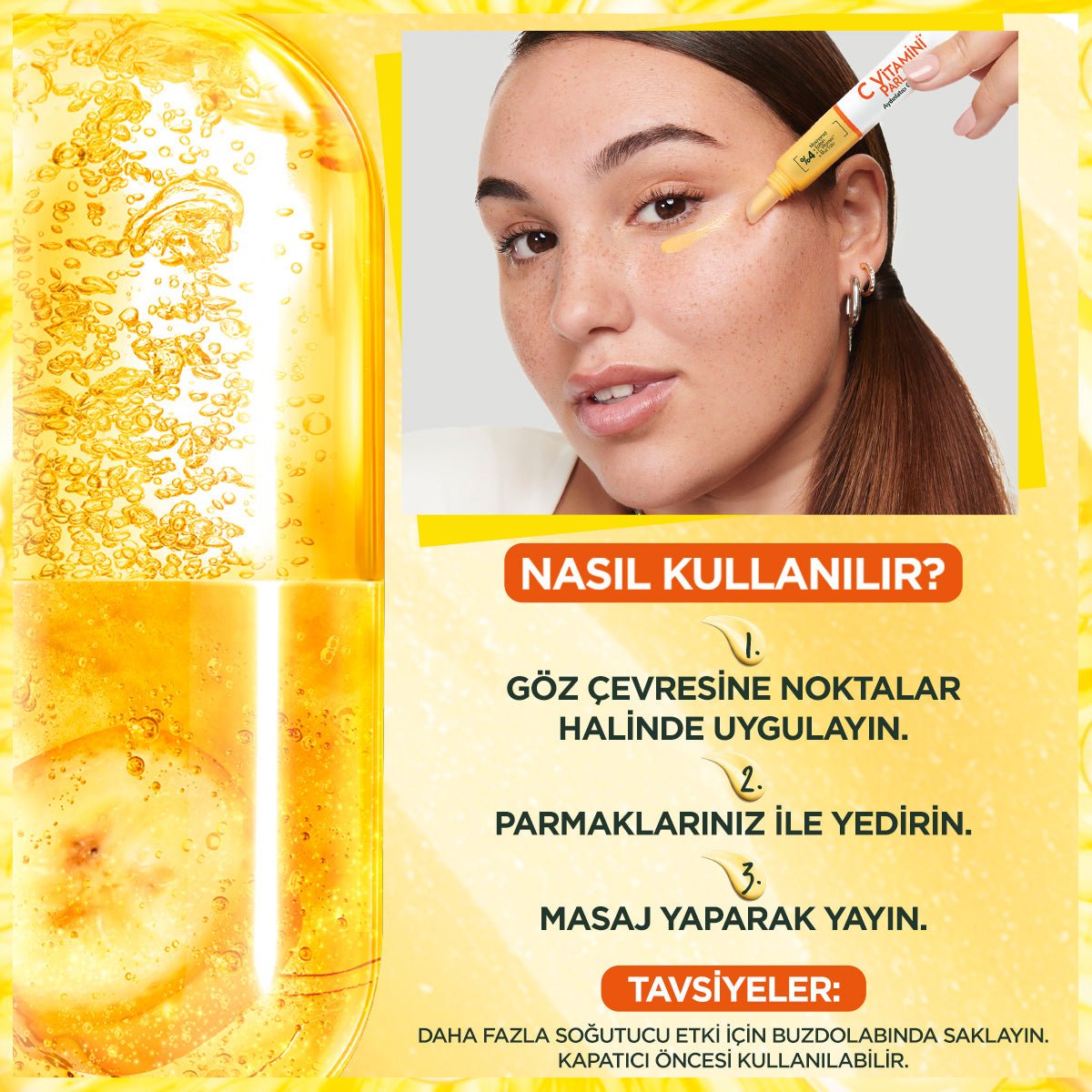 Garnier C Vitamini Parlak Aydınlatıcı Göz Kremi 15ml - Melori