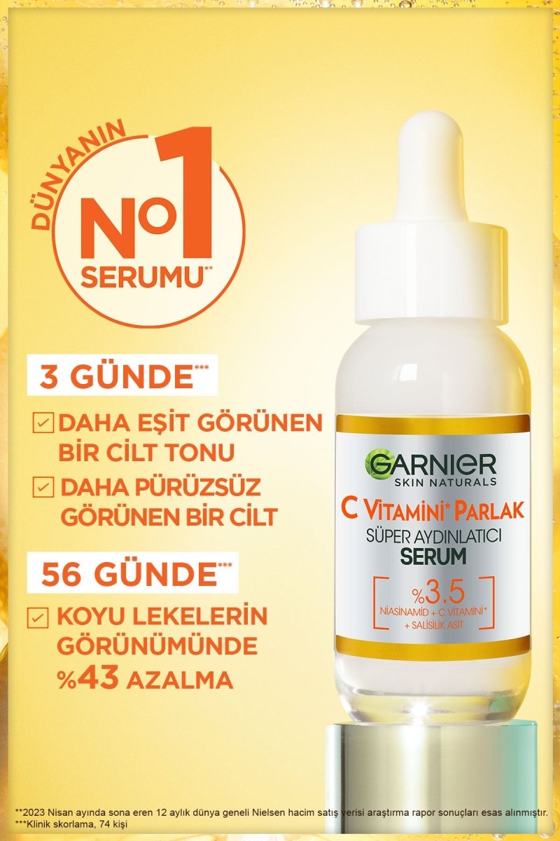Garnier C Vitamini Parlak Süper Aydınlatıcı Serum 30ML - Melori