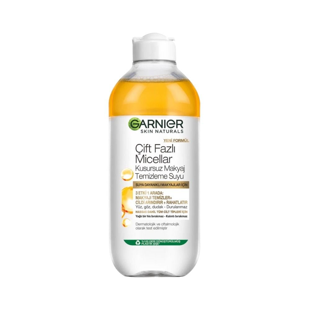 Garnier Çift Fazlı Micellar Kusursuz Makyaj Temizleme Suyu 400ML - Melori