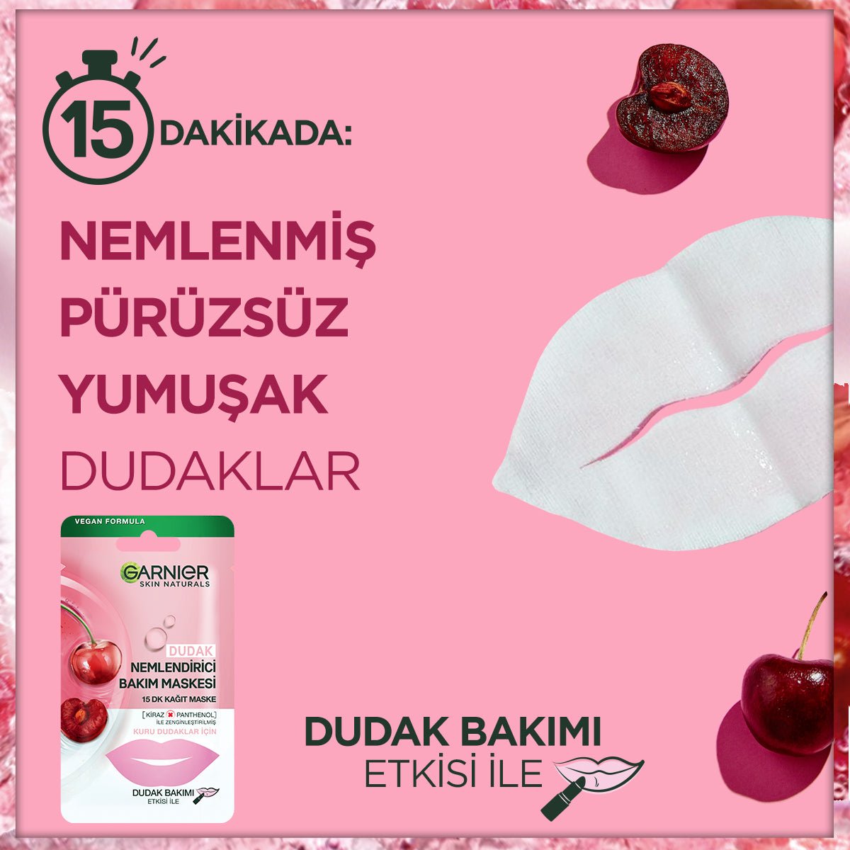 Garnier Dudak Nemlendirici Bakım Maskesi - Melori
