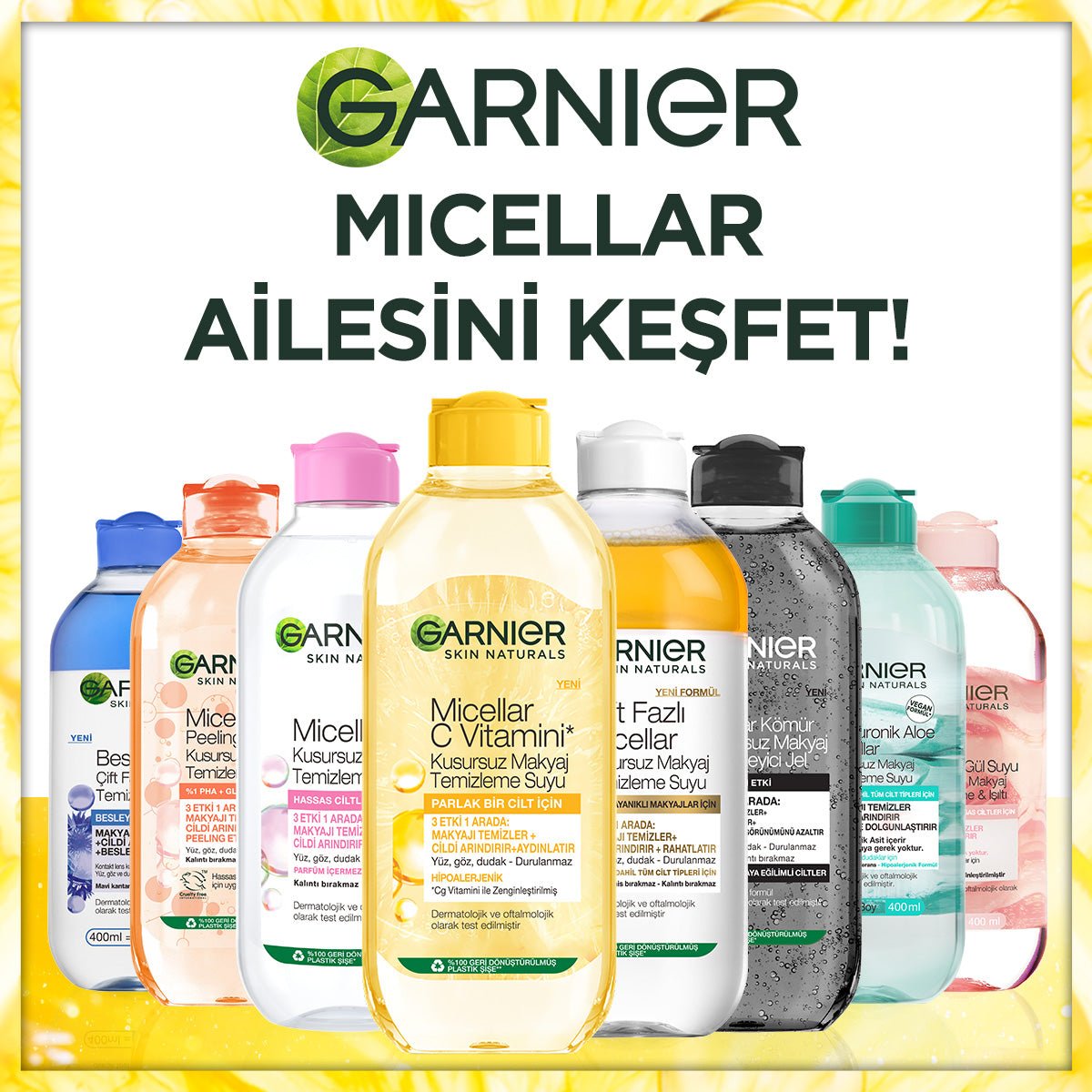 Garnier Micellar C Vitamini Kusursuz Makyaj Temizleme Suyu 400ml - Melori