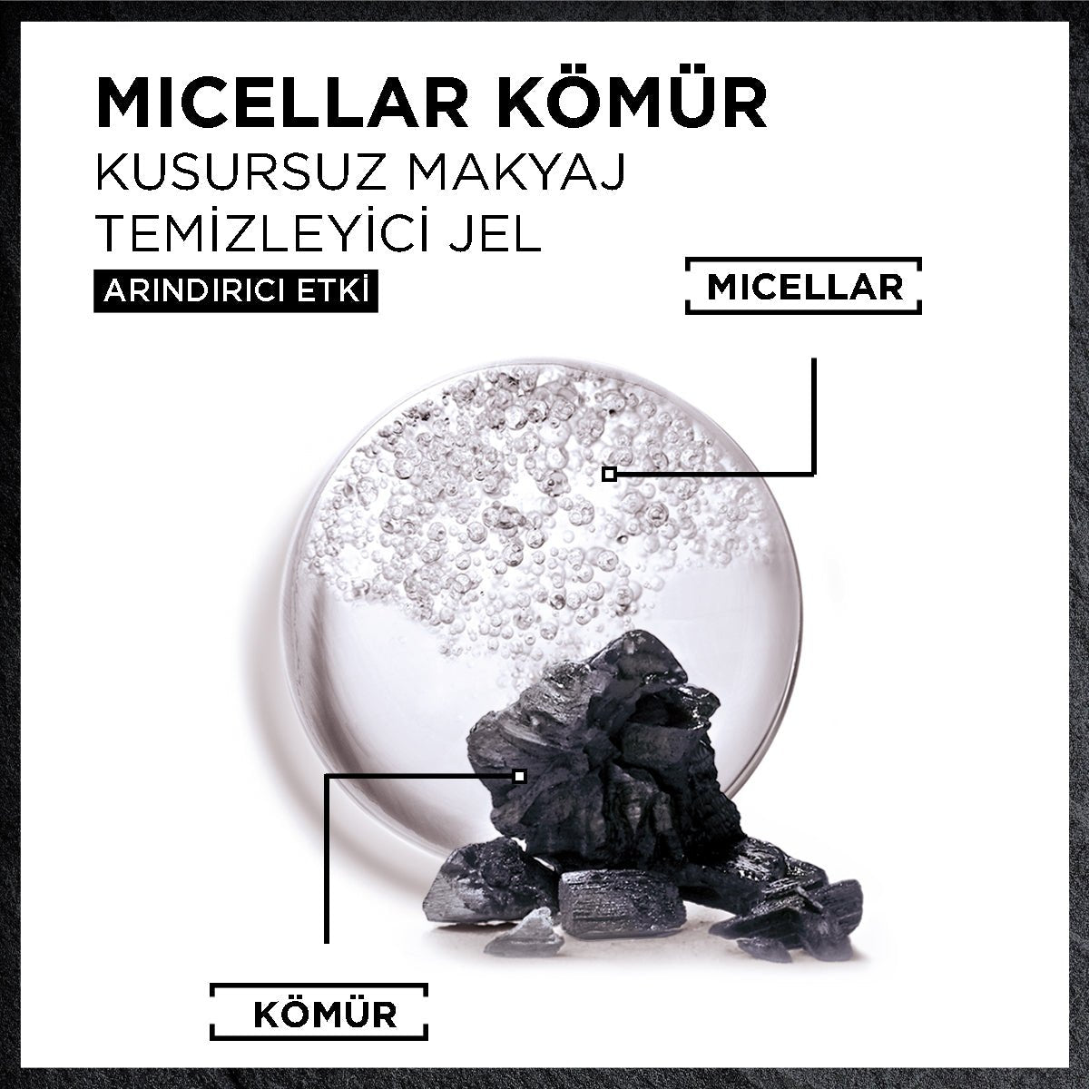 Garnier Micellar Kömür Kusursuz Makyaj Temizleyici Jel 400 ml - Melori