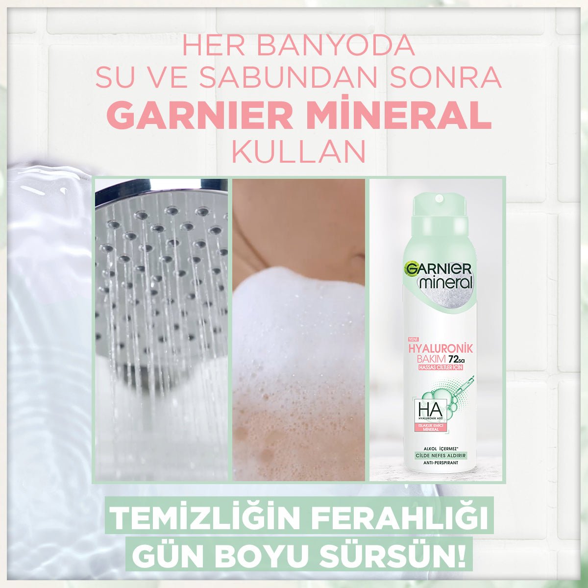 Garnier Mineral Hyaluronik Bakım Sprey Deodorant - Melori