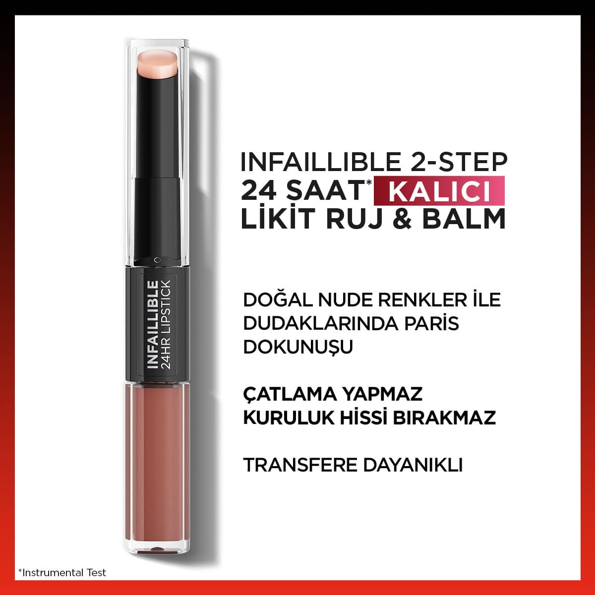 Loreal Paris Infaillible 2 - Step 24 Saat Kalıcı Likit Ruj & Balm - 101 Everlasting Paris - Melori