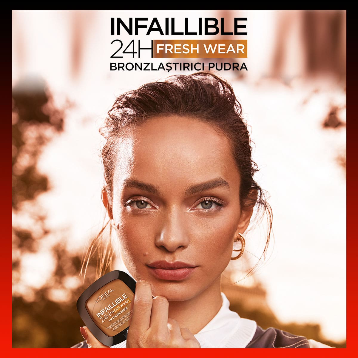 Loreal Paris Infaillible 24H Fresh Wear Bronzlaştırıcı Pudra - 300 Light Medium - Melori