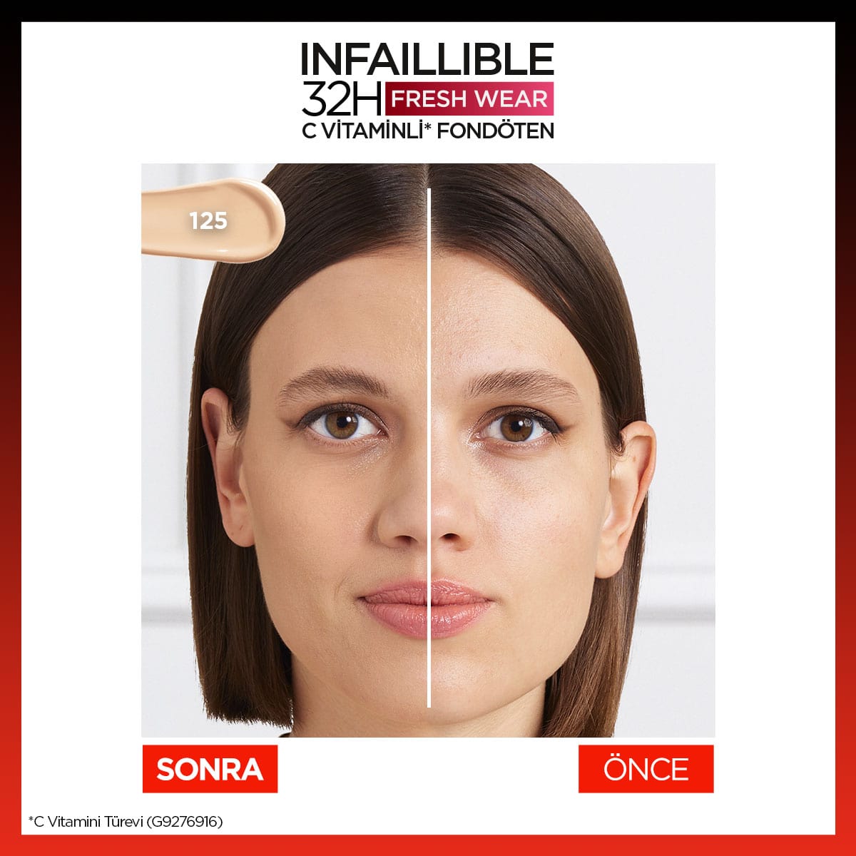 Loreal Paris Infaillible 32H Fresh Wear C Vitaminli Fondöten - 125 Natural Beige - Melori