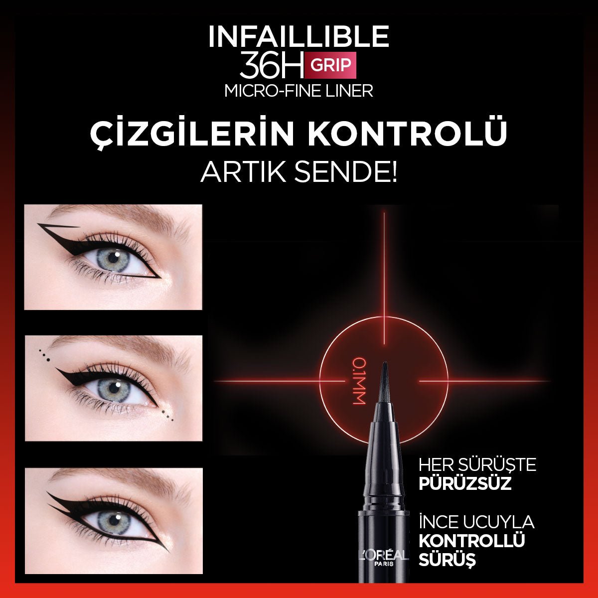 Loreal Paris Infaillible 36H Grip Micro Fine Eyeliner 03 Ancient Rose - Melori