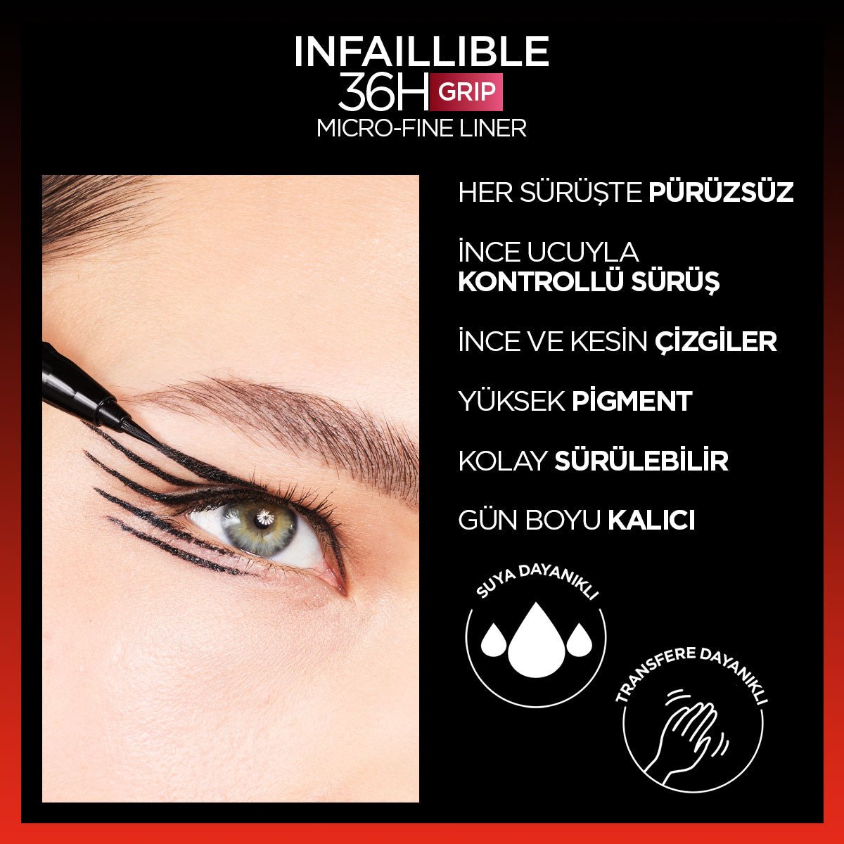 Loreal Paris Infaillible 36H Grip Micro Fine Eyeliner 03 Ancient Rose - Melori