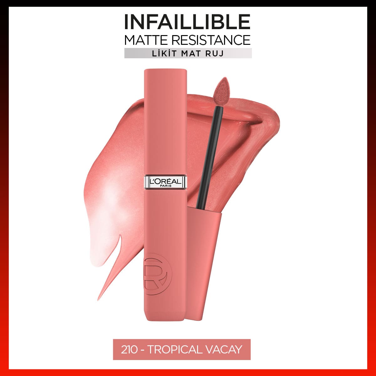 Loreal Paris Infaillible Matte Resistance Likit Mat Ruj - 210 Tropical Vacay - Melori
