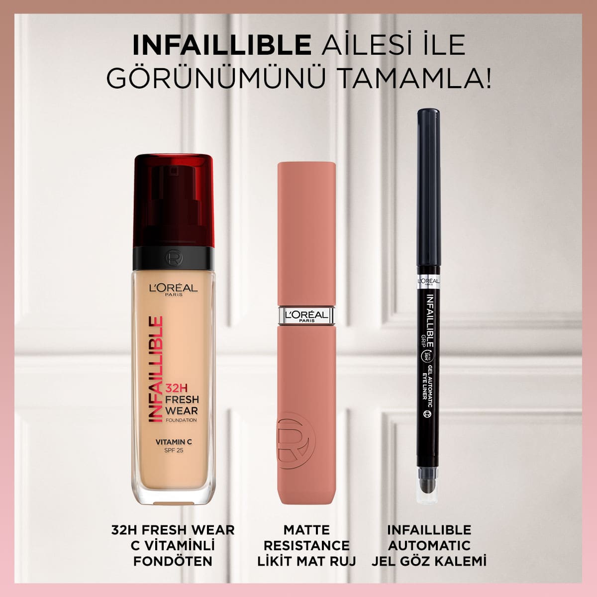 Loreal Paris Infaillible Matte Resistance Likit Mat Ruj - 630 Rose Heat - Melori