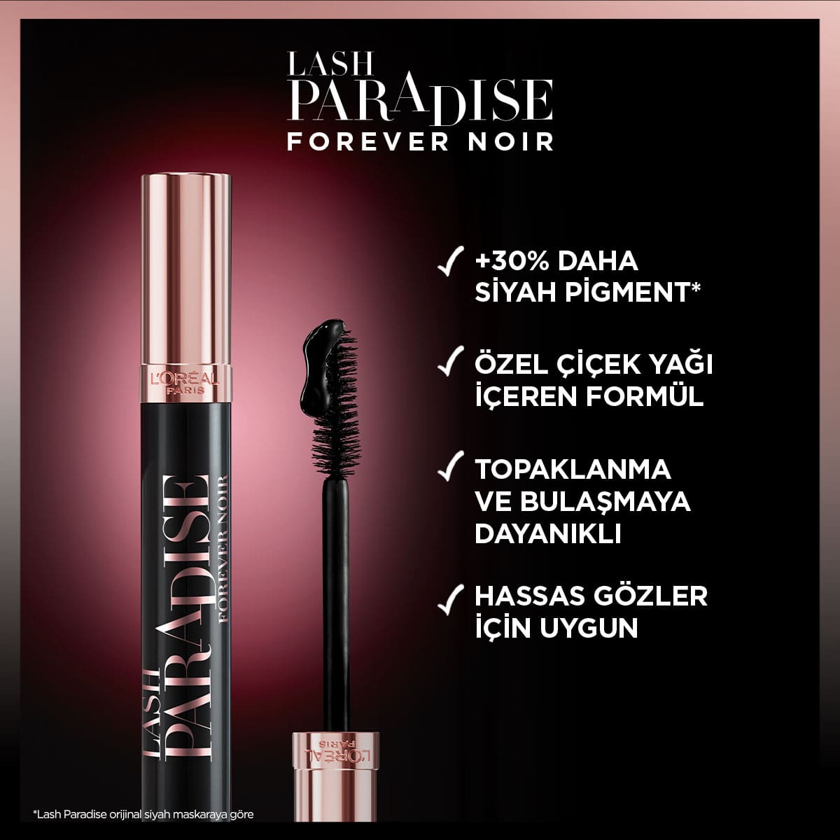 Loreal Paris Lash Paradise Forever Noir Maskara - Melori
