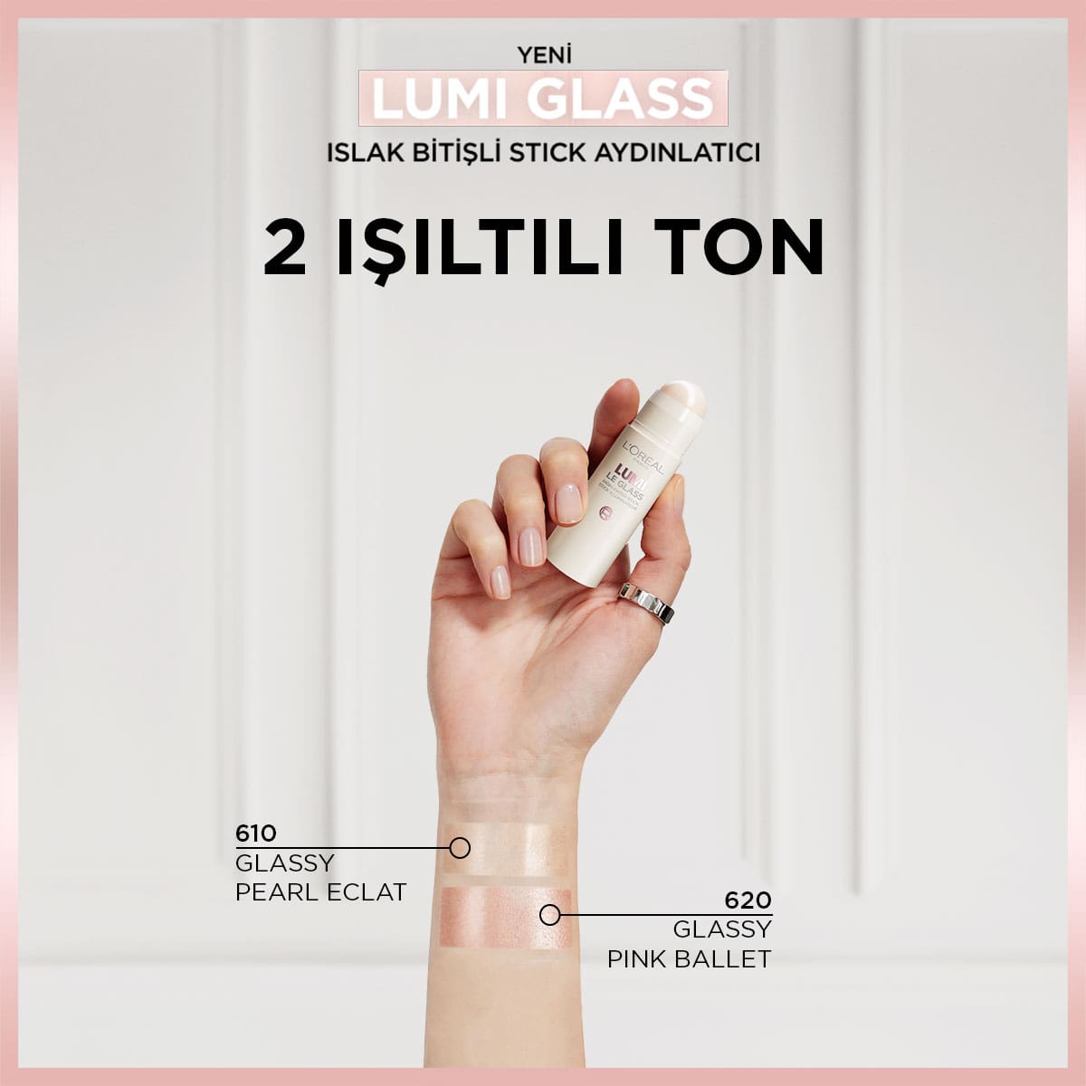 Loreal Paris Lumi Glass Islak Bitişli Stick Aydınlatıcı - 610 Glassy Pearl Eclat - Melori