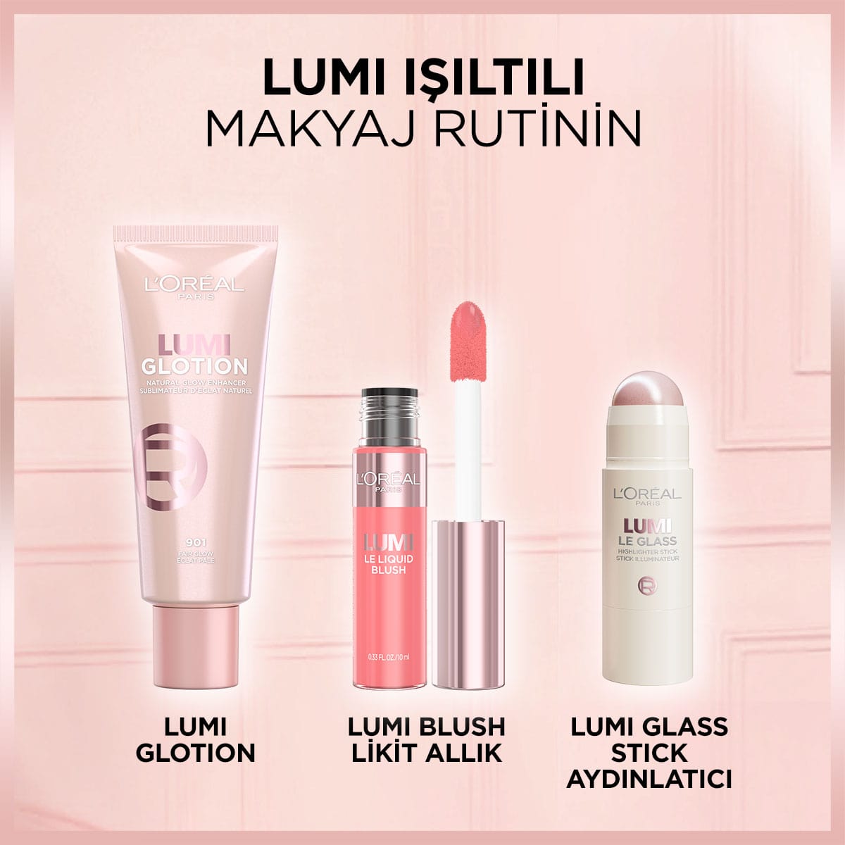 Loreal Paris Lumi Glass Islak Bitişli Stick Aydınlatıcı - 610 Glassy Pearl Eclat - Melori