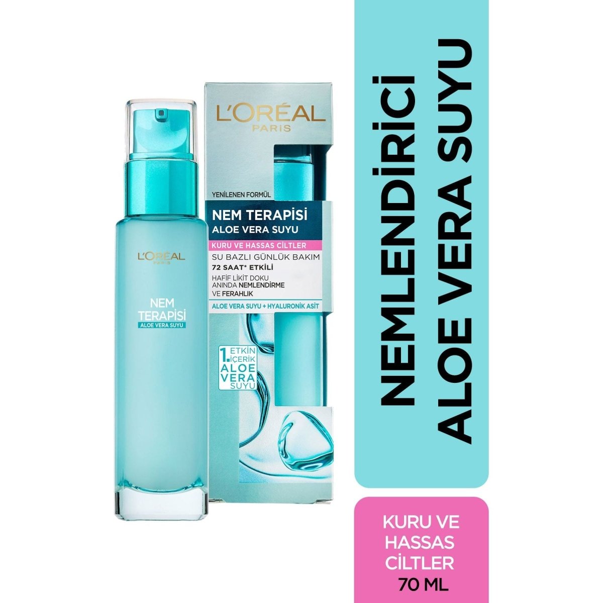 Loreal Paris Nem Terapisi Aloe Vera Suyu Kuru ve Hassas Ciltler 70 ml - Melori