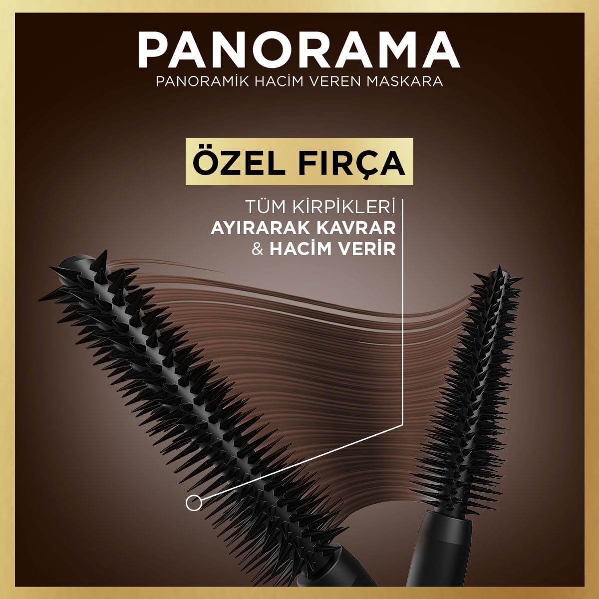 Loreal Paris Panorama Hacim Veren Maskara Koyu Kahverengi - Melori
