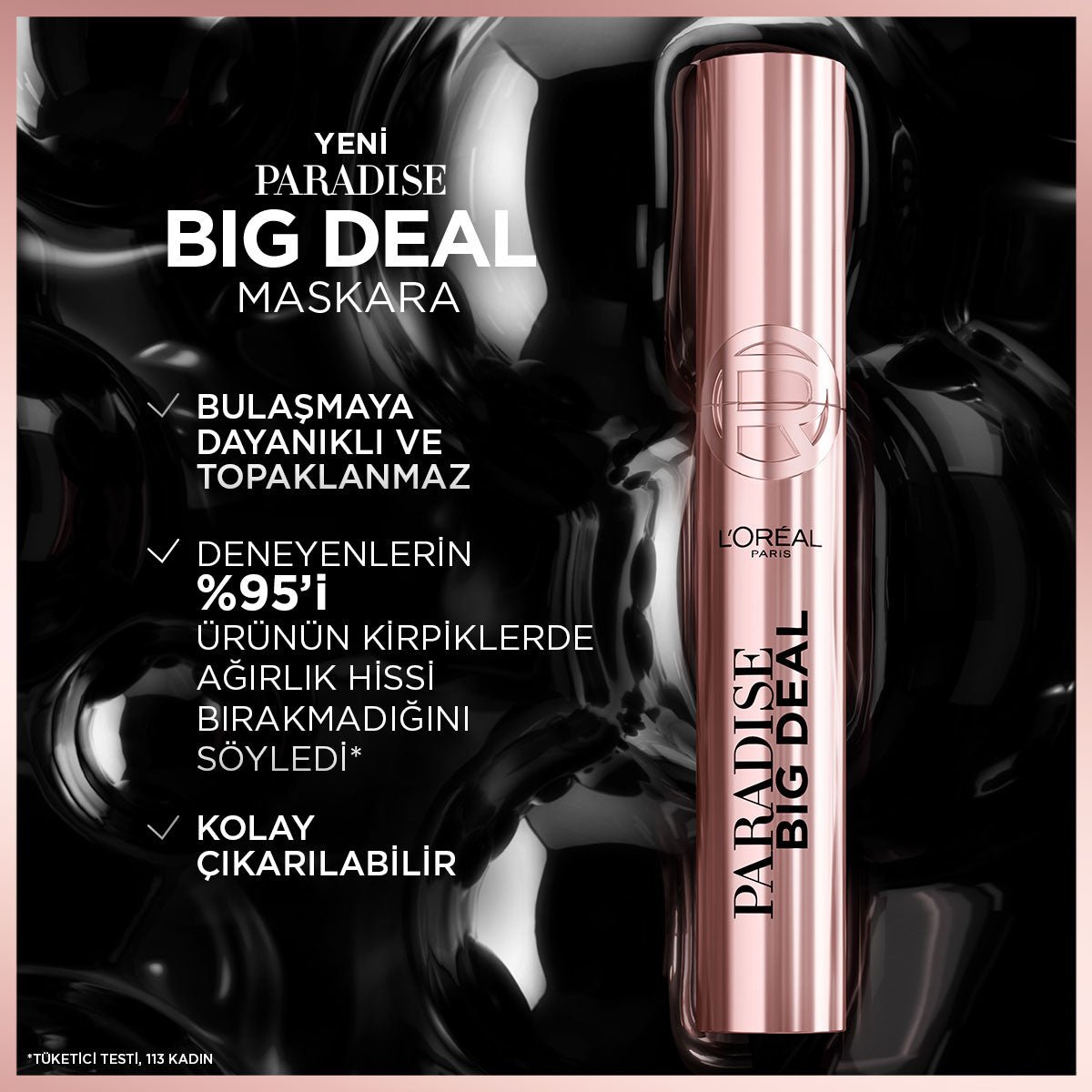 Loreal Paris Paradise Big Deal Maskara - Siyah - Melori