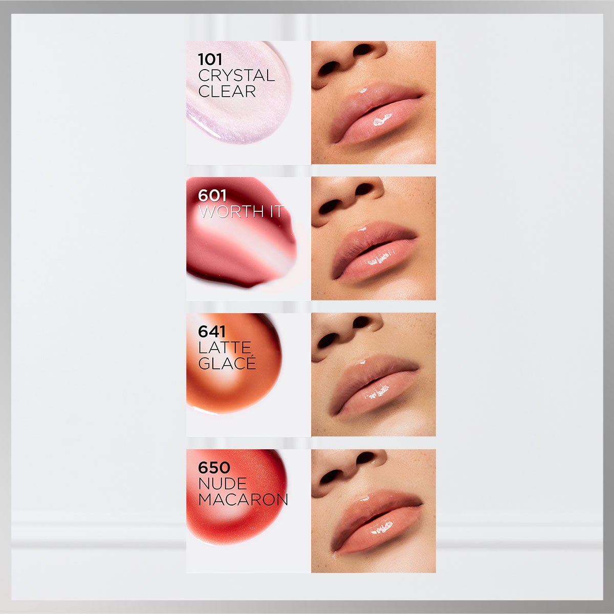 Loreal Paris Plump Ambition Hyaluron Lip Oil Besleyici ve Nemlendirici Dudak Parlatıcısı - 101 Cristal Clear - Melori