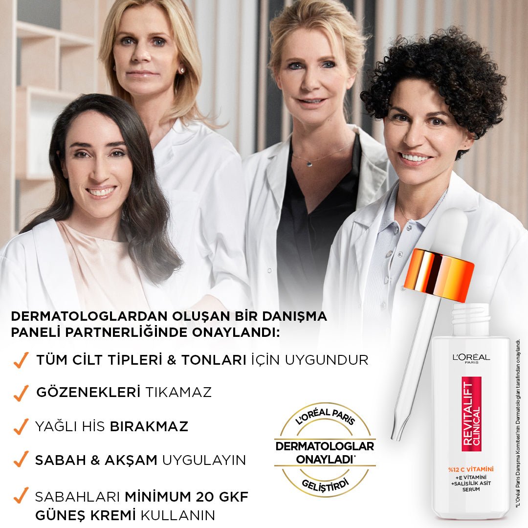 Loreal Paris Revitalift Clinical %12 Saf C Vitamini Aydınlatıcı, Ton Eşitleyici, Gözenek Karşıtı Serum 30 ml - Melori