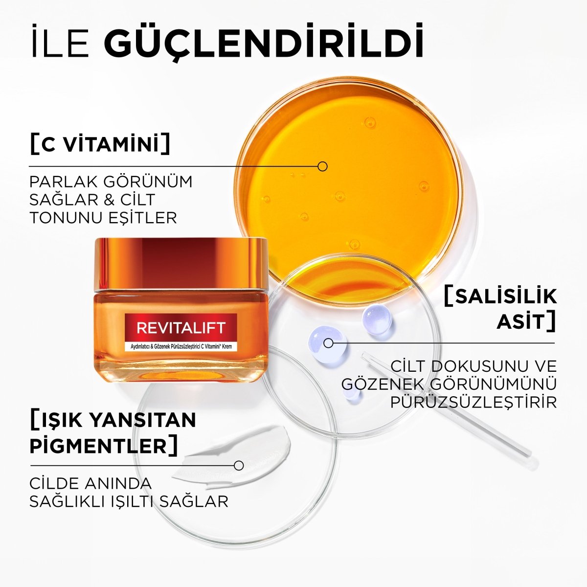 Loreal Paris Revitalift Clinical Aydınlatıcı & Gözenek Pürüzsüzleştirici C Vitamini Krem - Melori