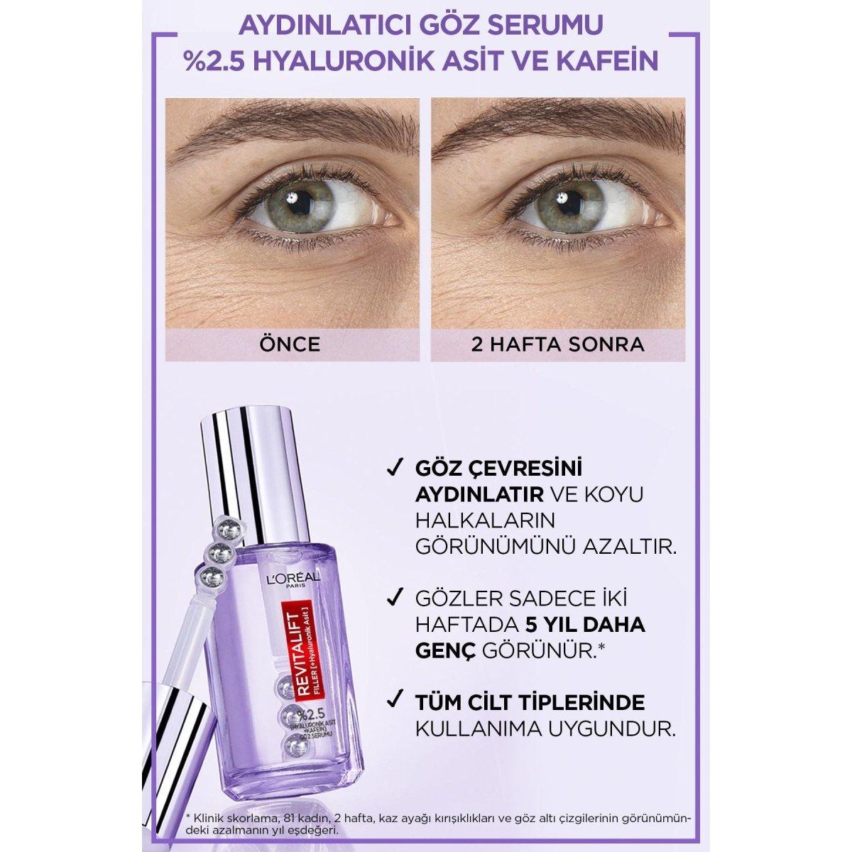 Loreal Paris Revitalift Filler Aydınlatıcı Göz Serumu 20ml - Melori