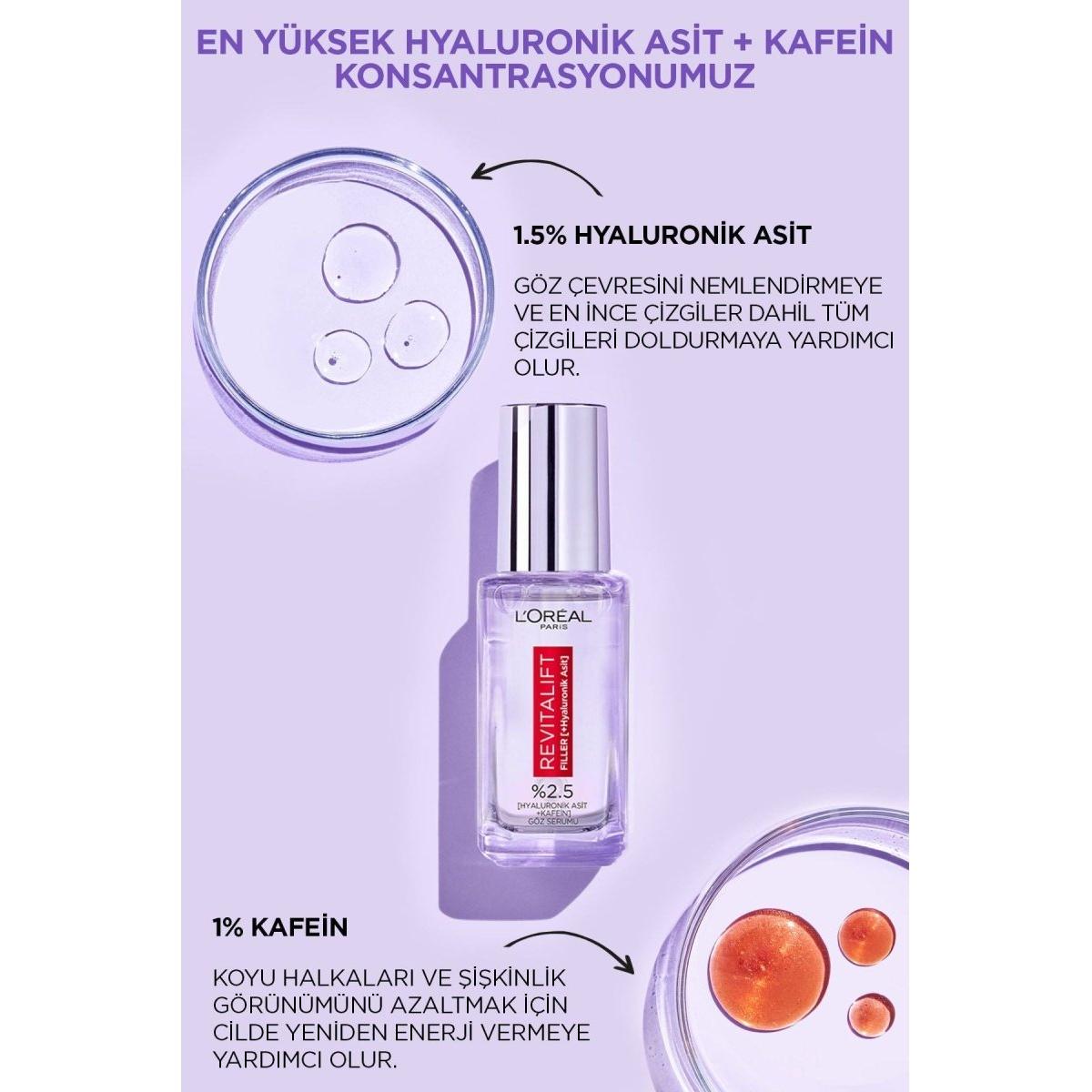 Loreal Paris Revitalift Filler Aydınlatıcı Göz Serumu 20ml - Melori