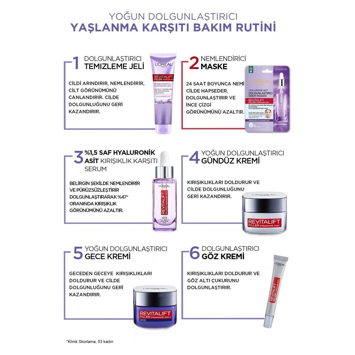 Loreal Paris Revitalift Filler Dolgunlaştırıcı Serum Maske - Melori