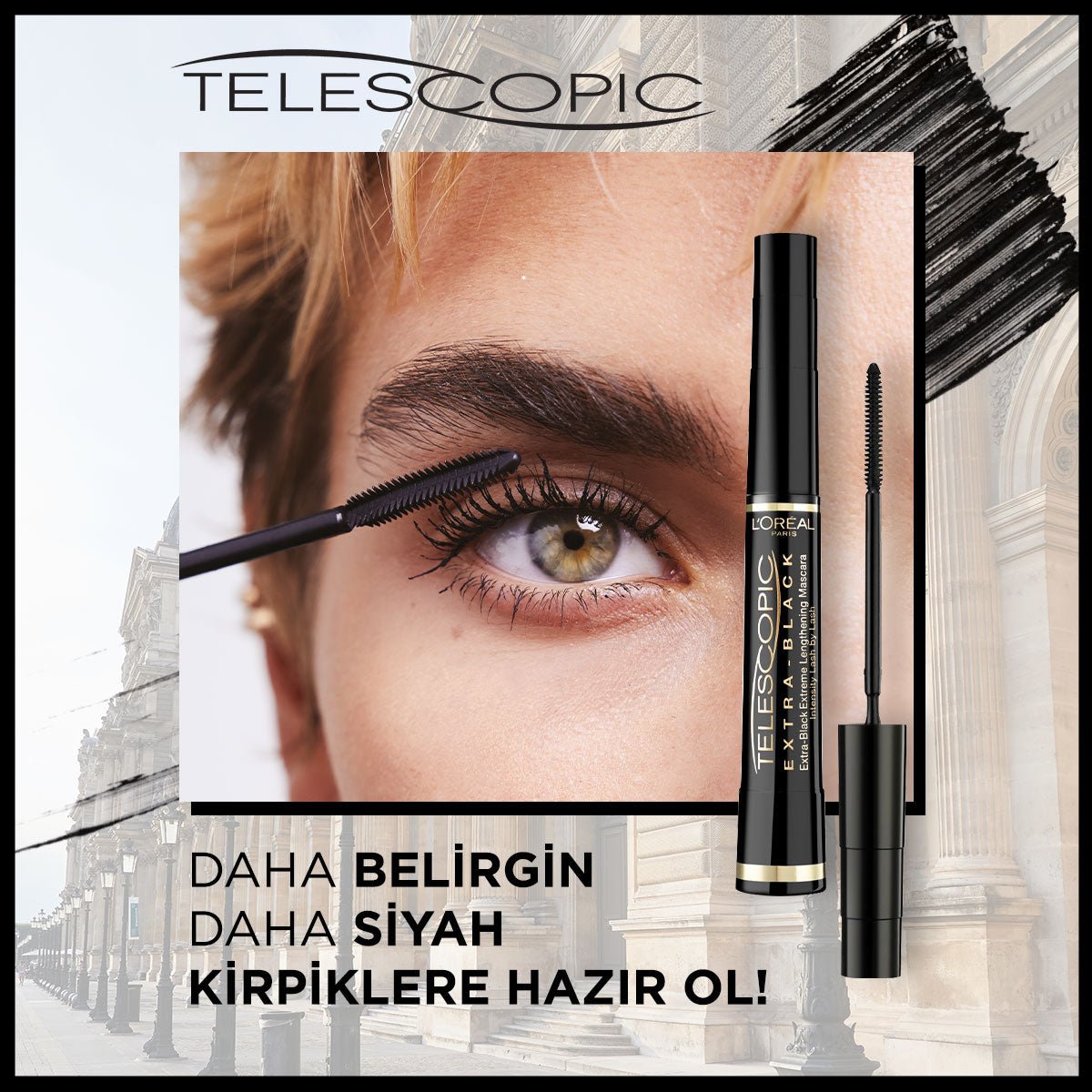 Loreal Paris Telescopic Carbon Black Maskara - Siyah - Melori