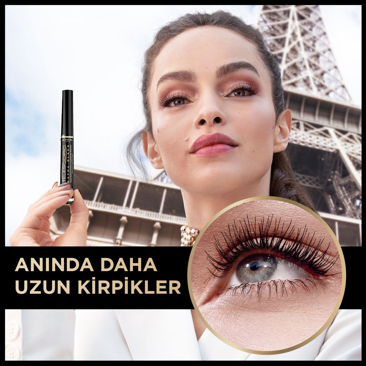 Loreal Paris Telescopic Carbon Black Maskara - Siyah - Melori