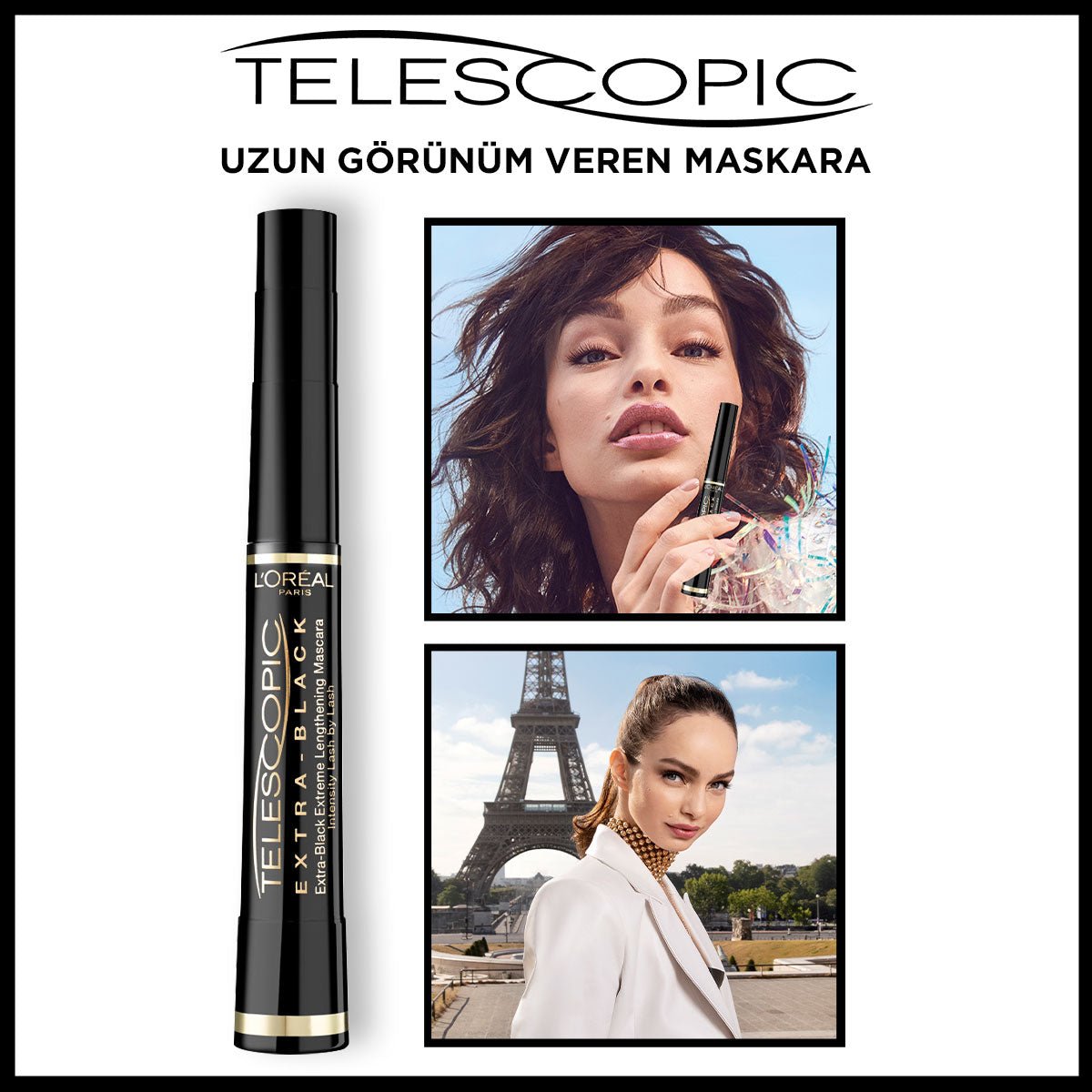 Loreal Paris Telescopic Carbon Black Maskara - Siyah - Melori