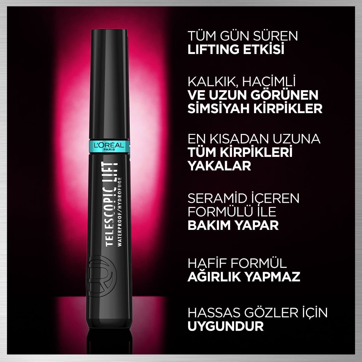 Loreal Paris Telescopic Lift Suya Dayanıklı Maskara - Melori